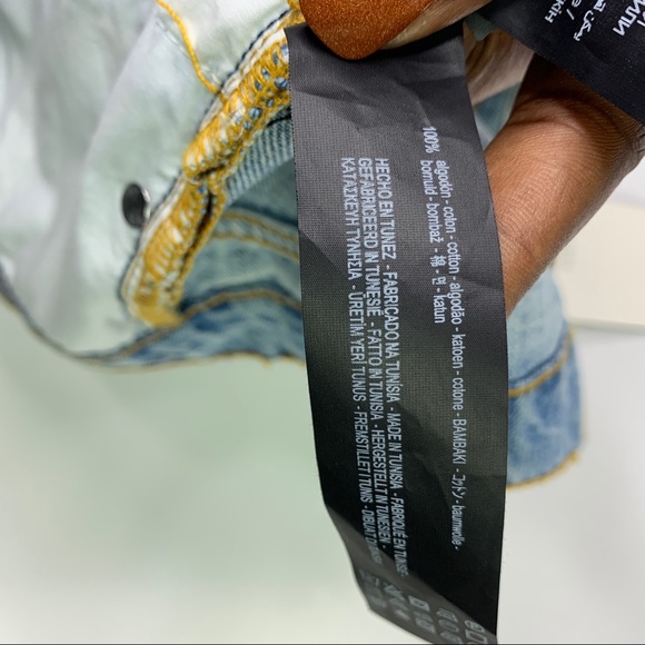 Zara Reconstructed Pant Denim Skirt Sz S Plus C-32 - Picture 7 of 8